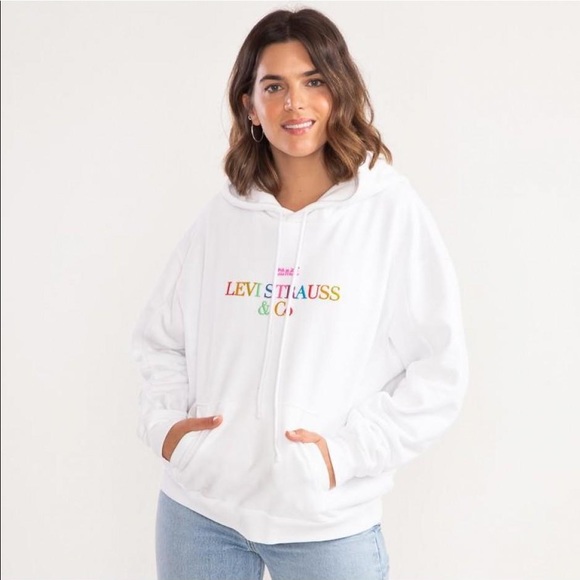 Levis - Rainbow Text Hoodie - Picture 1 of 4
